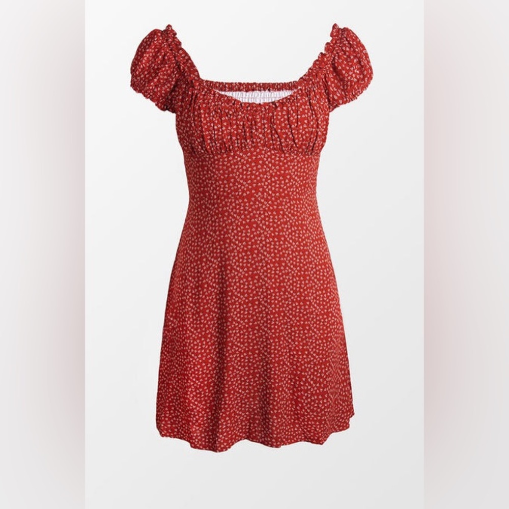 Cupshe Alessandra Ditsy Frill Short Dress Sz M